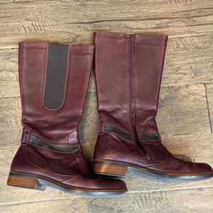 Burgundy Naot leather boots
